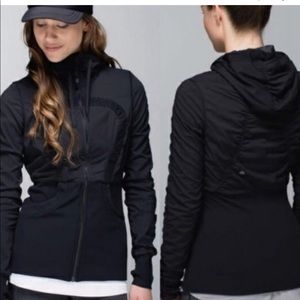 Lululemon Dance Studio Jacket size 2 reversible gray black hooded